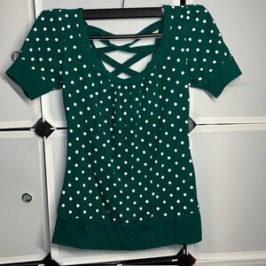 Self Esteem Polka Dot Blouse